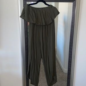 Vici Cropped Jumpsuit- Tube top